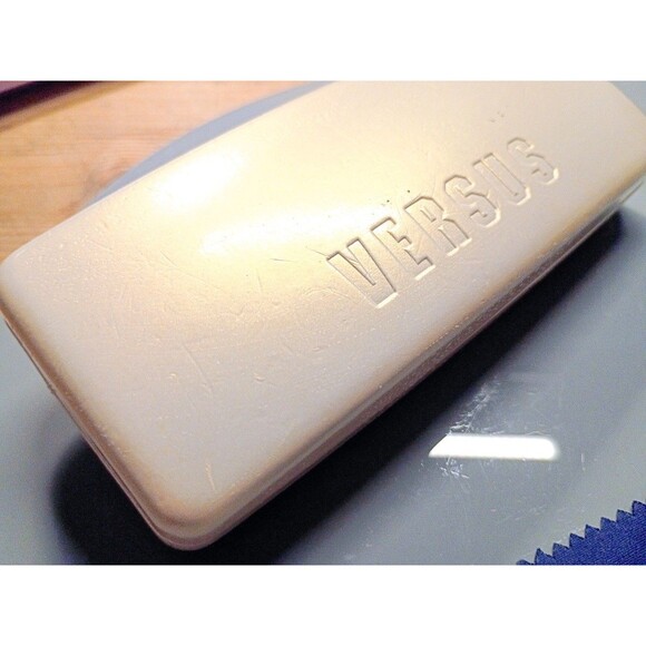 Vintage VERSUS Versace Sunglasses Empty Case Pearl Rare 80s Storage Box + cloth main image 6